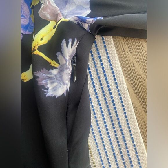 Acne Studios Big Flower Black  Mini Dress Size Small - Picture 8 of 16